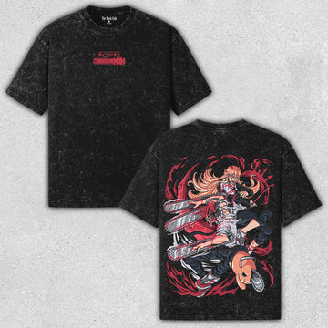 Denji - Chainsaw Man Authentic Wash T-Shirt with Anime Edge