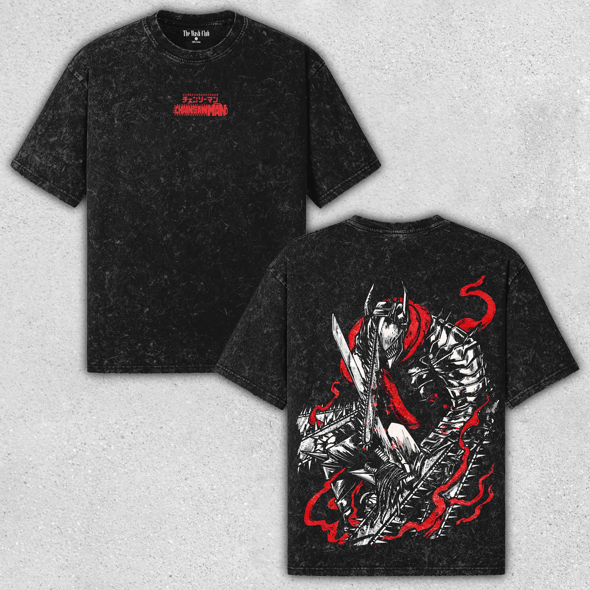 Denji - Chainsaw Man Premium Washed T-Shirt with Devilish Vibes