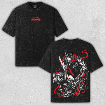 Denji - Chainsaw Man Premium Washed T-Shirt with Devilish Vibes