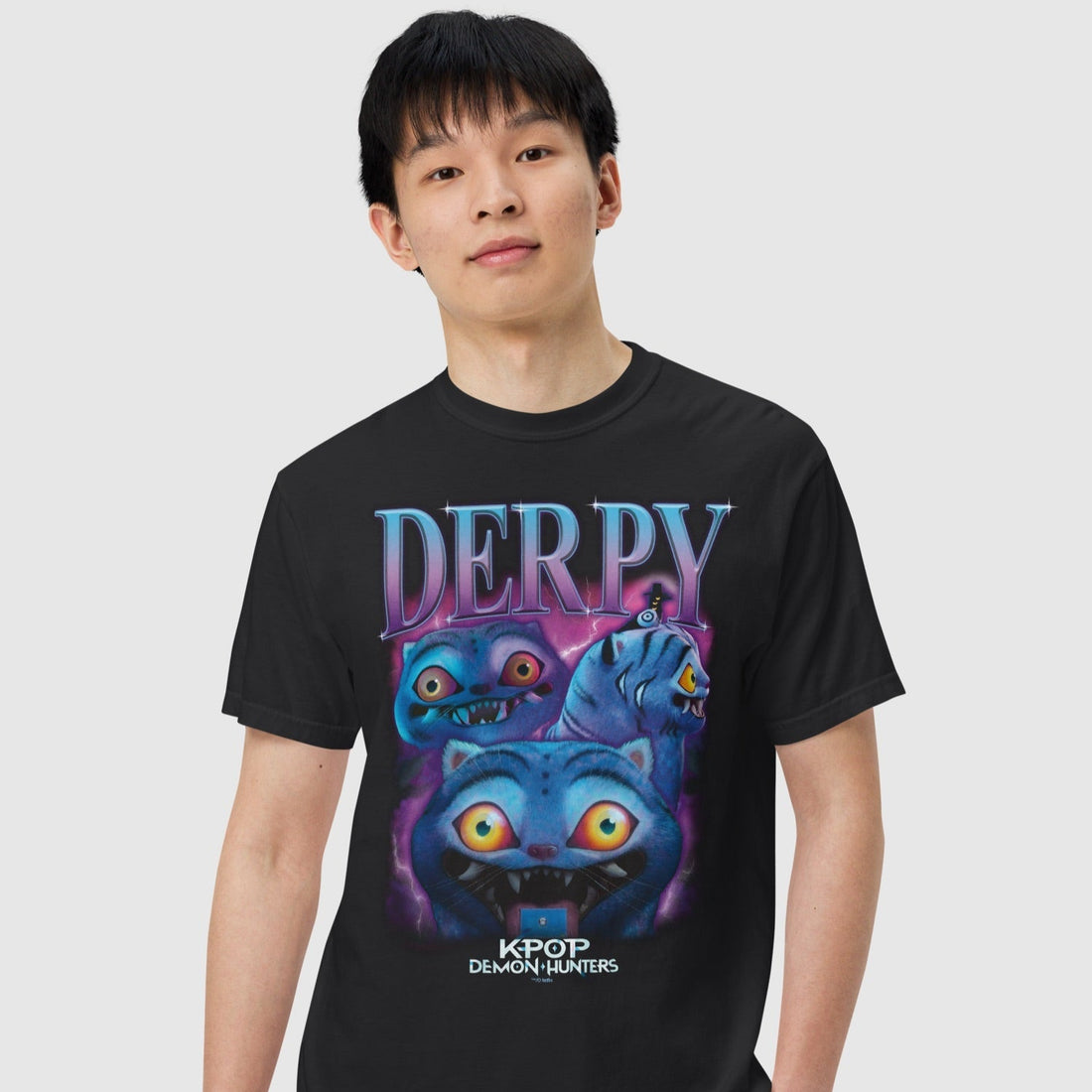 KPop Demon Hunters Derpy Tiger Heartthrob Comfort Colors T-Shirt