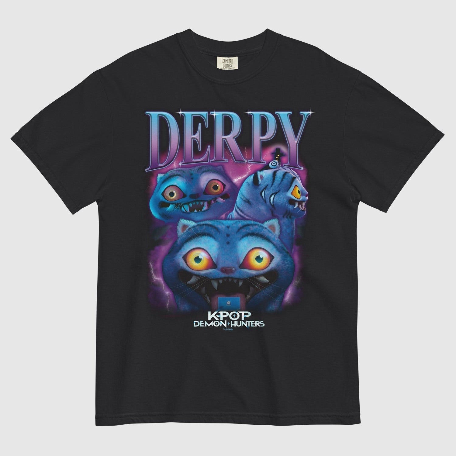 KPop Demon Hunters Derpy Tiger Heartthrob Comfort Colors T-Shirt