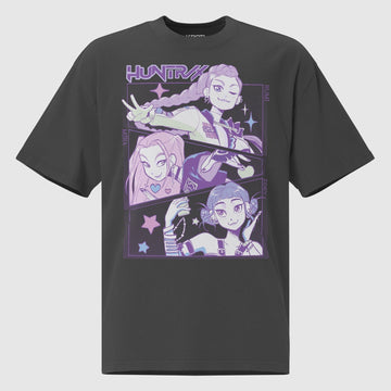 KPop Demon Hunters HUNTR/X Oversized Faded T-Shirt