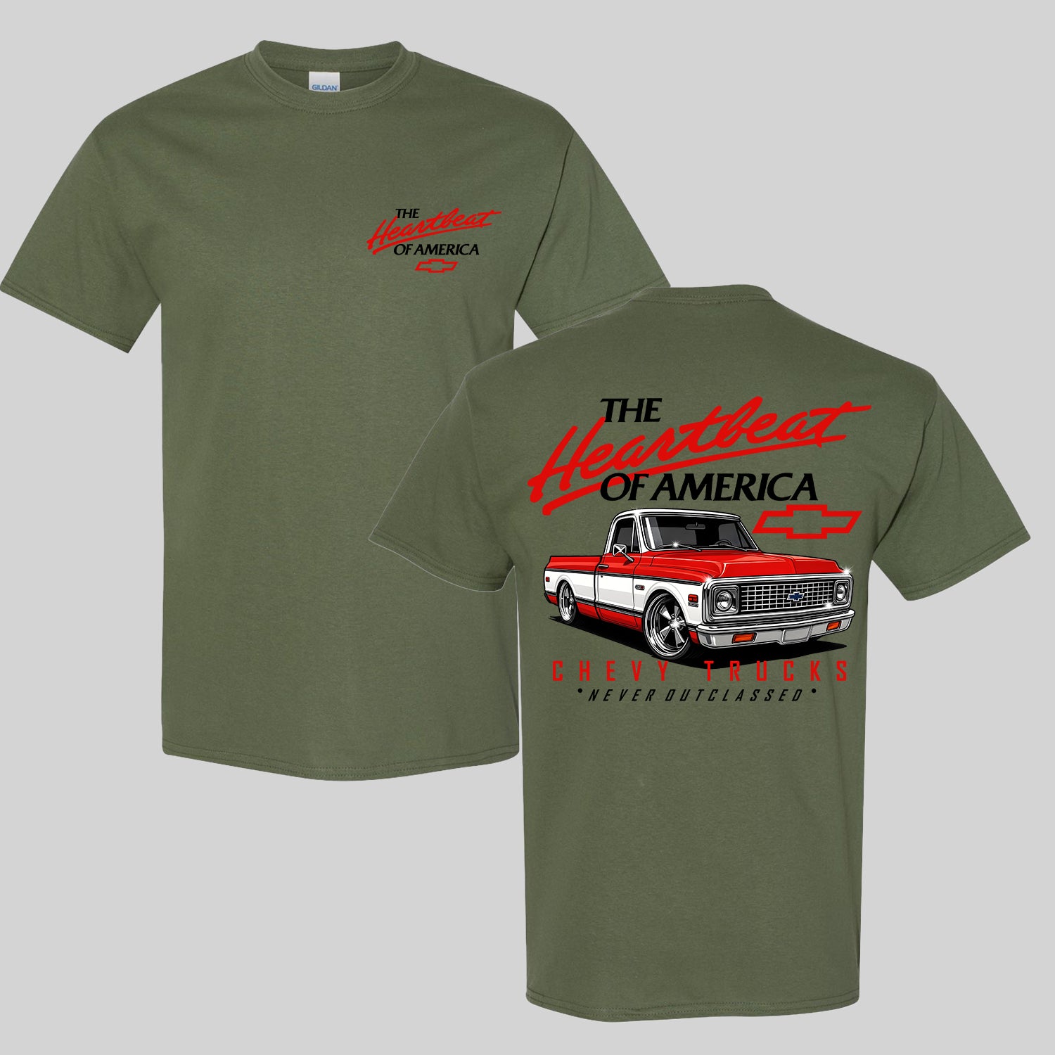"The Heartbeat of America" Red Chevy T-shirt