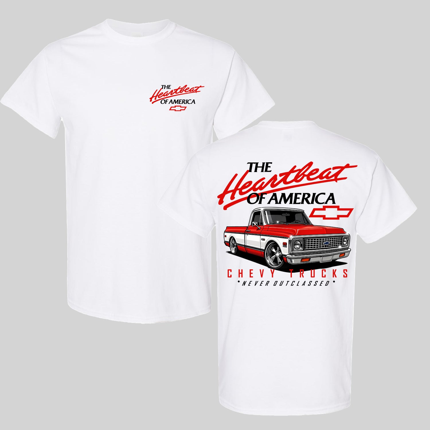 "The Heartbeat of America" Red Chevy T-shirt