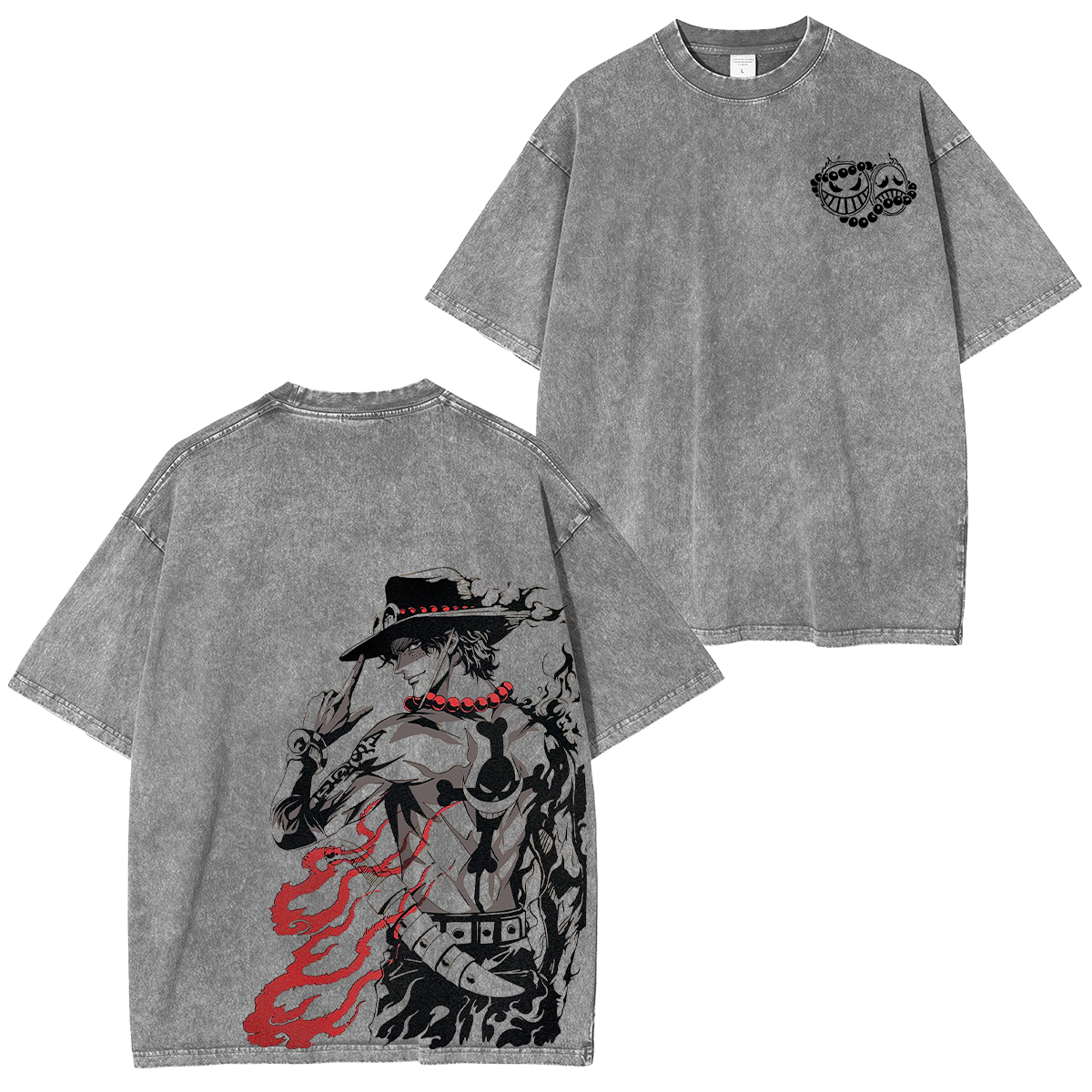 Fire Fist Ace on your fit - Portgas D Ace,One Piece Anime Unisex Washed T-Shirt