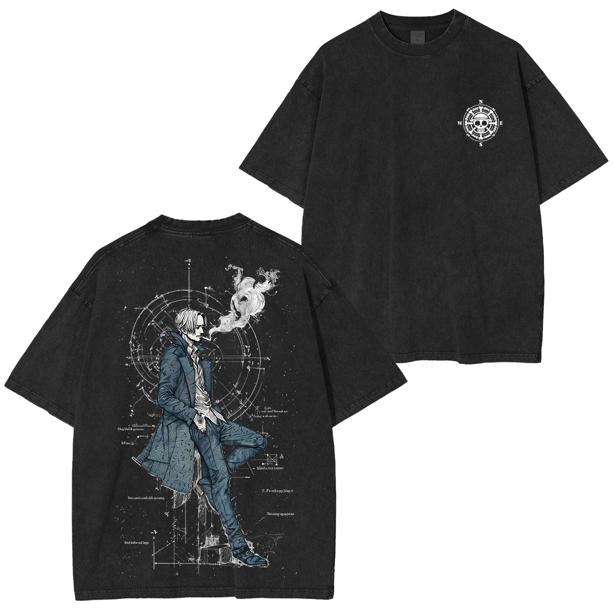 Sanji One Piece Unisex Washed T-Shirt