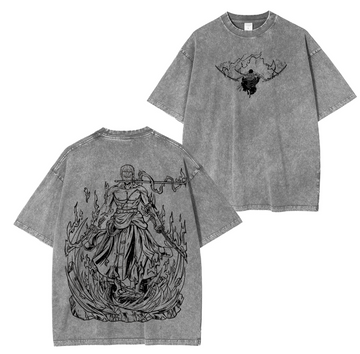 Asura Zoro,One Piece Anime Unsiex Washed T-Shirt