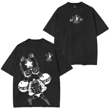 Franky Superrr Retro One Piece Anime Unsiex Washed T-Shirt