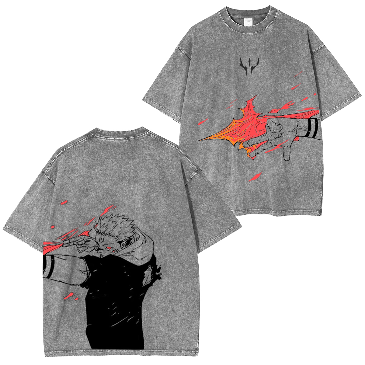 Jujutsu Kaisen Sukuna Vintage Washed Unisex T-Shirt