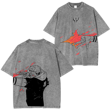 Jujutsu Kaisen Sukuna Vintage Washed Unisex T-Shirt