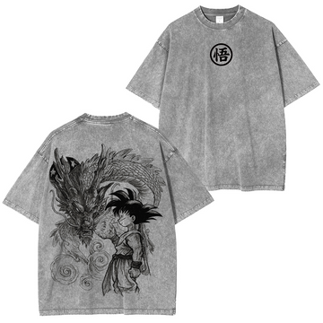 Goku’s Timeless Energy,Dragon Ball Washed T-Shirt