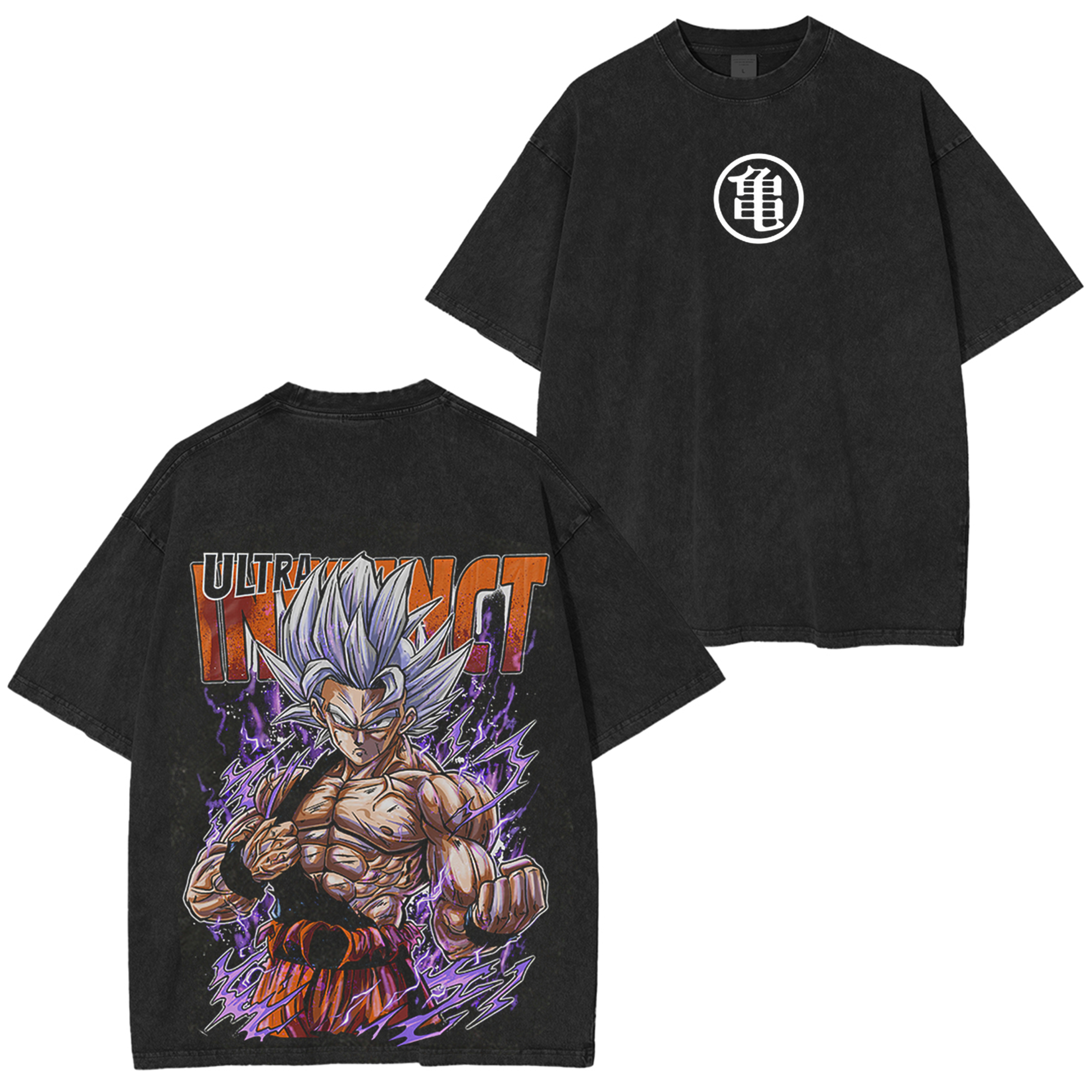 Dragon Ball Super Instinct Print Unisex Washed T-shirt