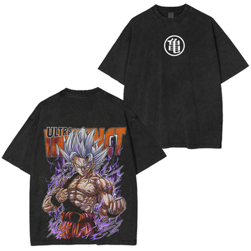 Dragon Ball Super Instinct Print Unisex Washed T-shirt
