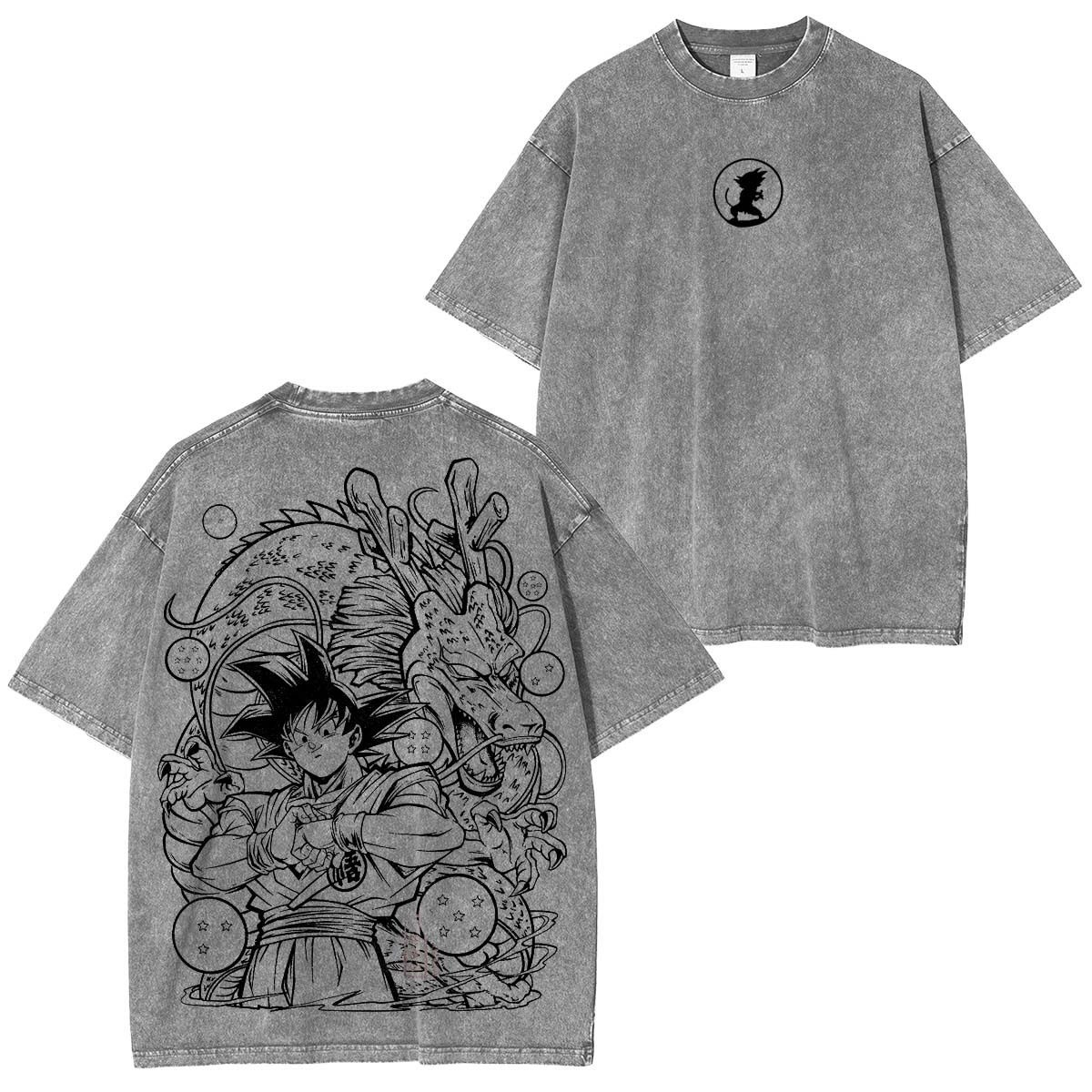 Dragon Ball Anime Double Printed Washed Tee